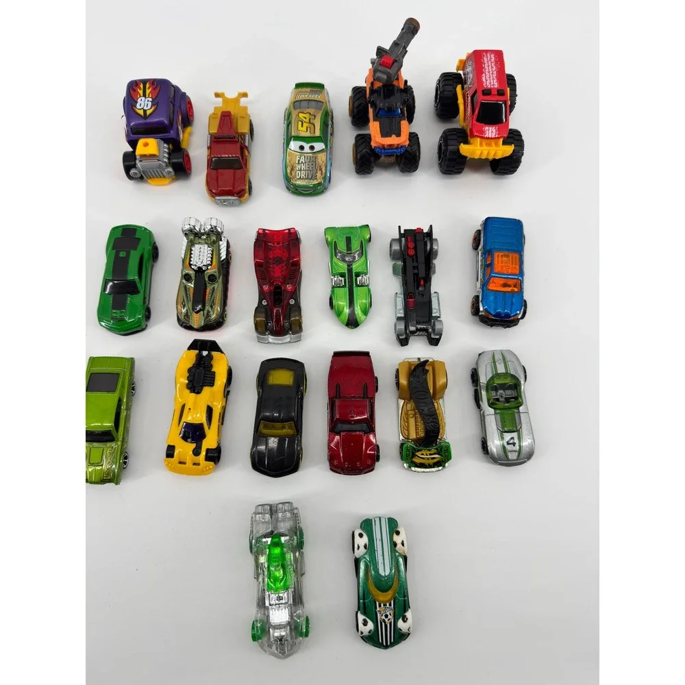 Hot Wheels Matchbox Diecast Car Lot 19pc Disney Cars Monster Truck Racing Toys